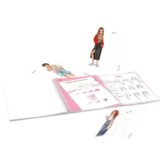 pages of top model create your own model colouring book 