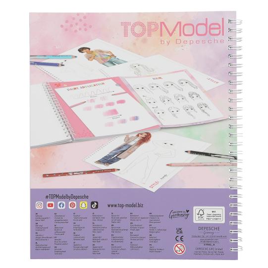 back of top model create your own model colouring book 