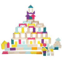 Wooden Blocks Construction 100 Piece Set