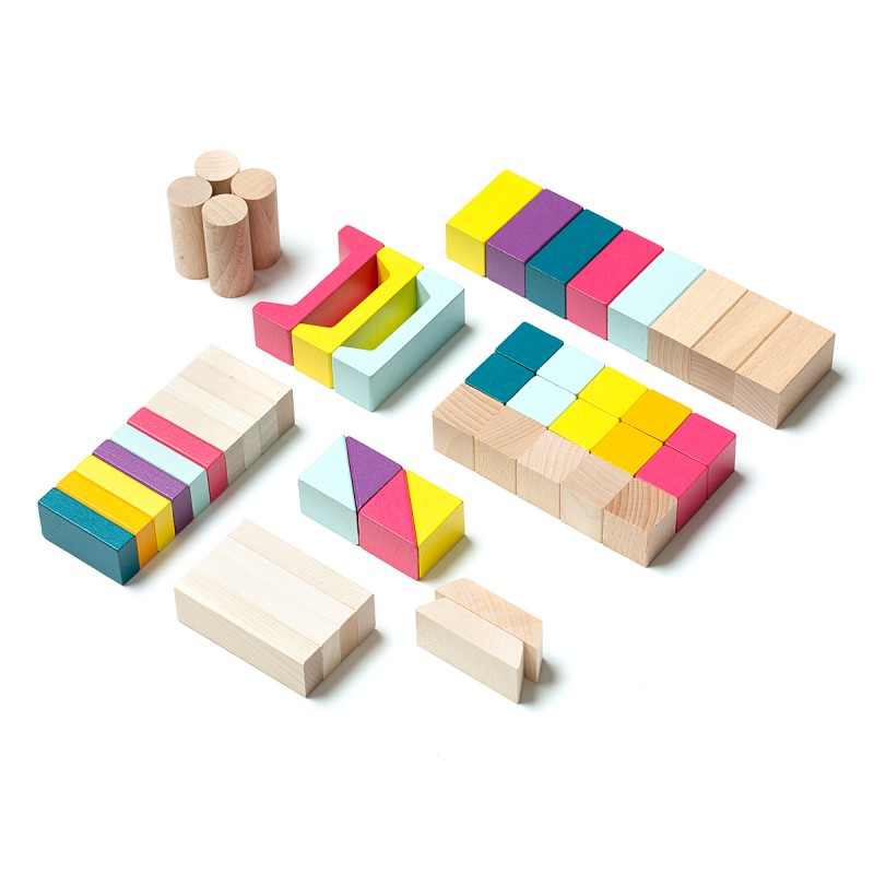 Wooden Blocks Construction 50 Piece Set