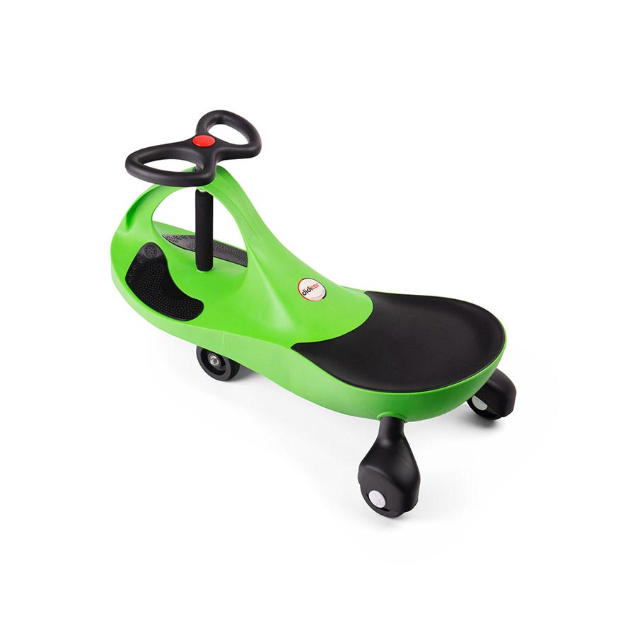 green didicar from behind