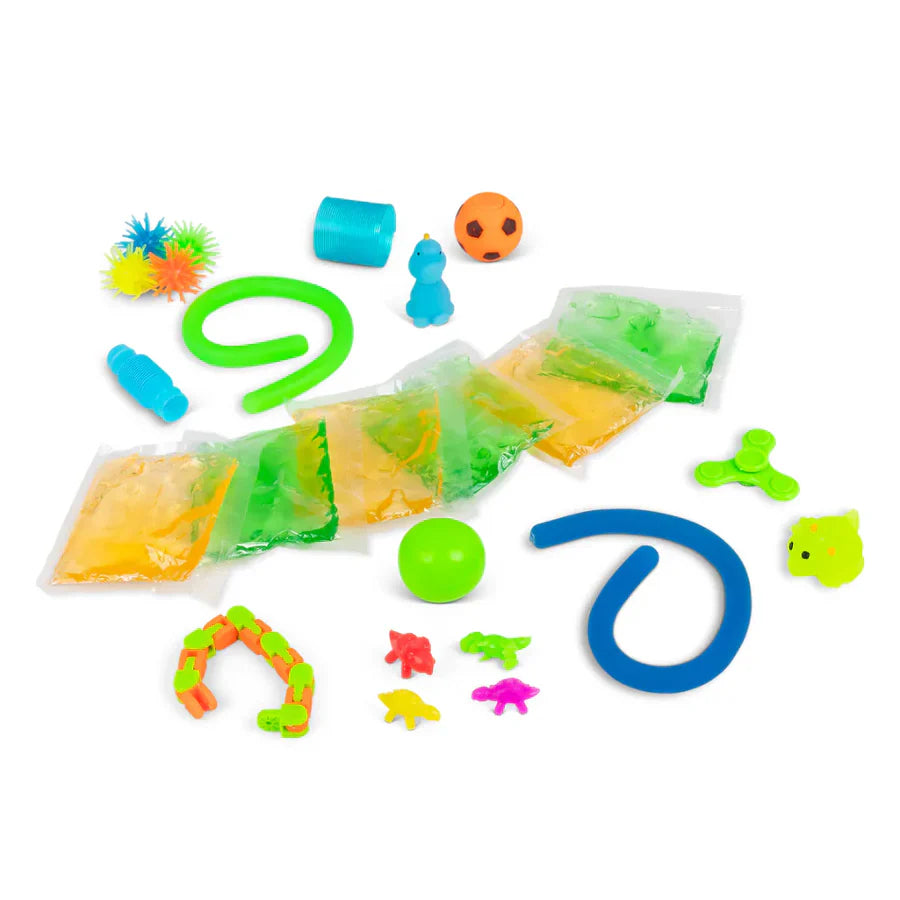 contents of dinosaur sensory slime set 