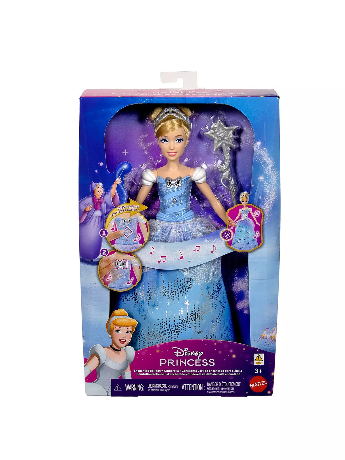doll with blue dress in packaging 