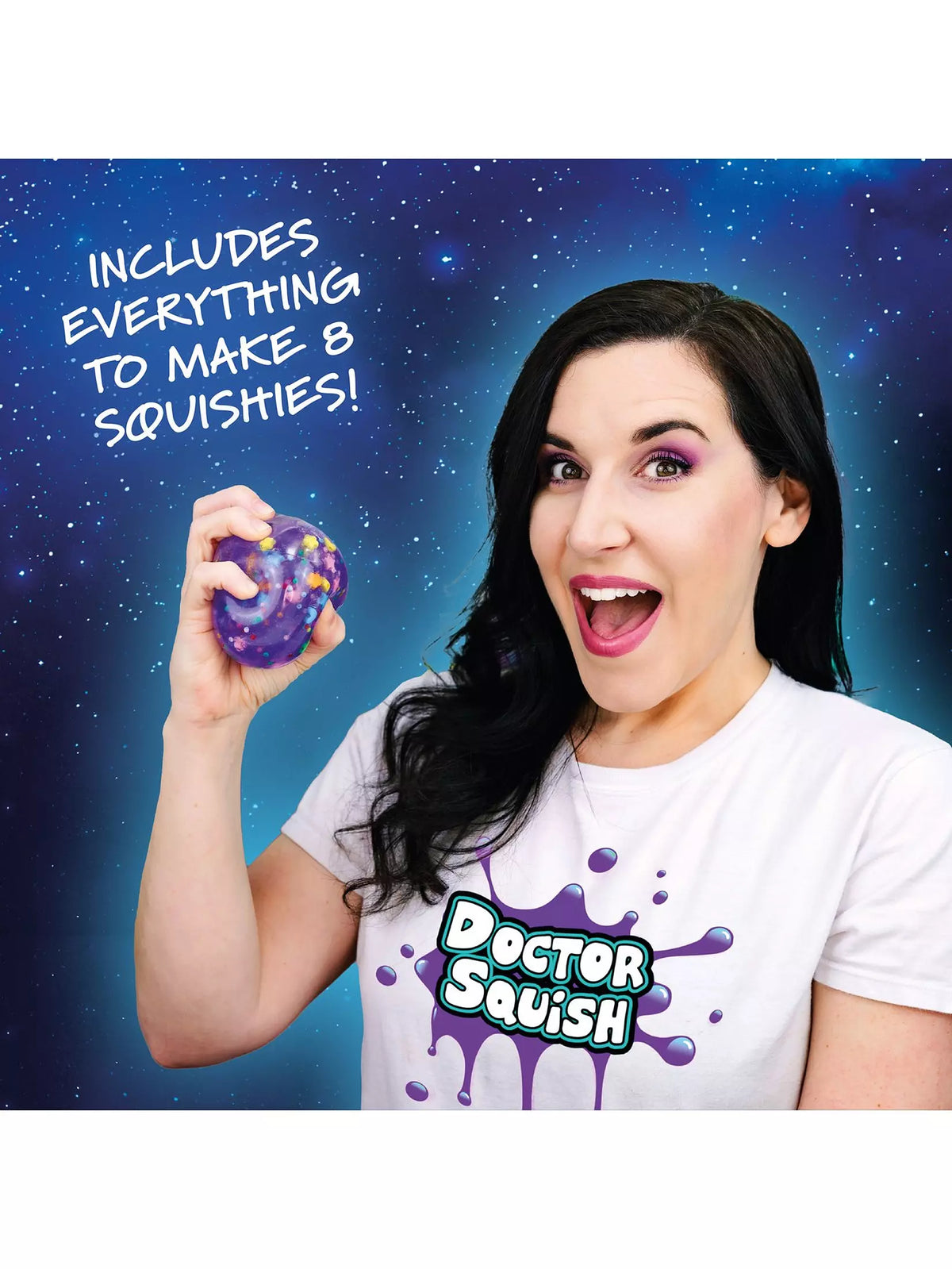 woman holding squishy