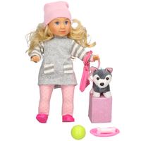doll with dog and accessories 