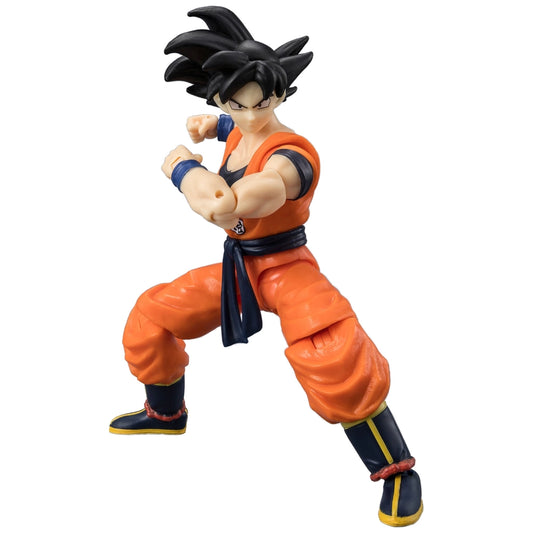 action figure in orange gi fight posing 