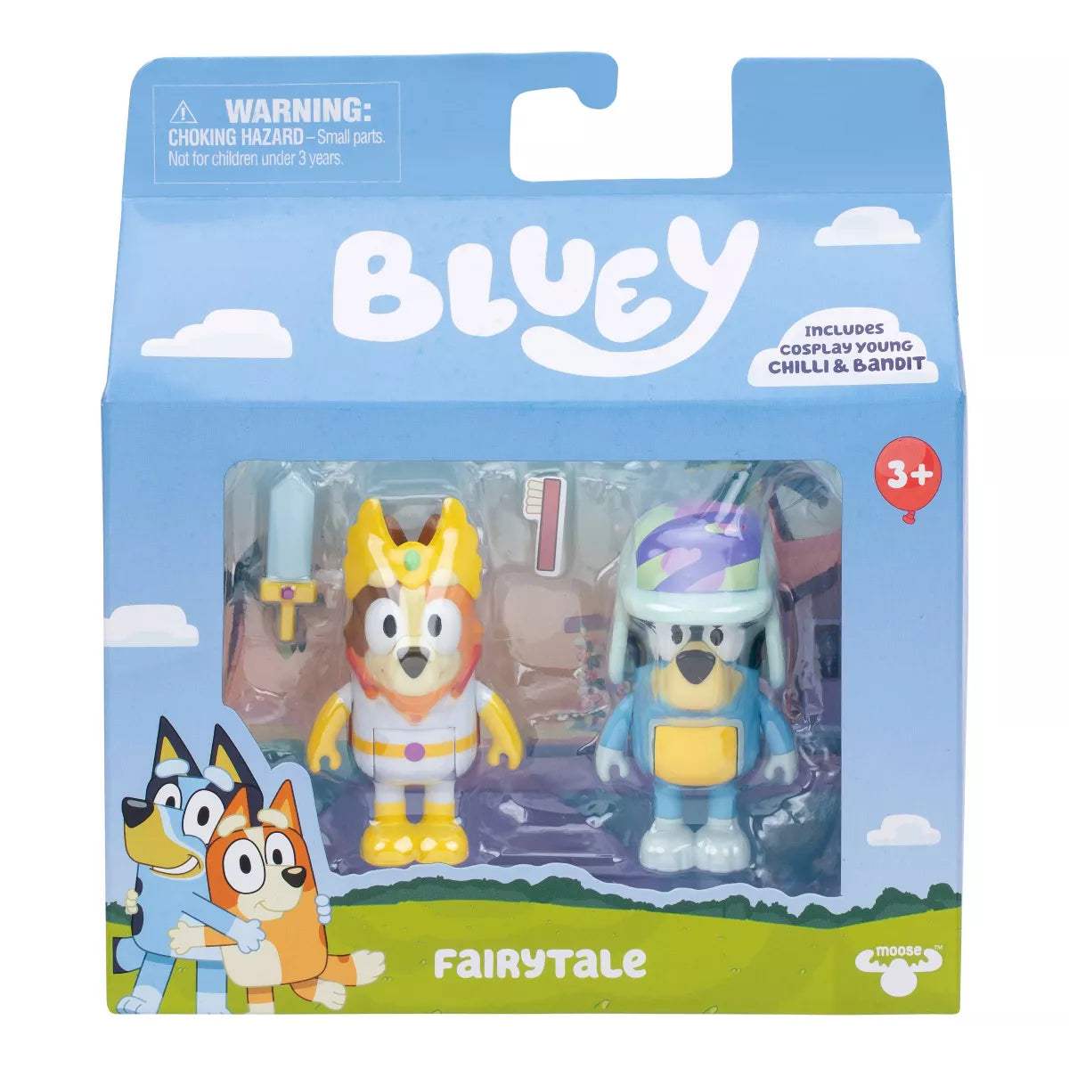 two dog mini figures in packaging on white background 