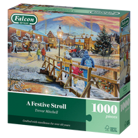 a festive stroll jigsaw puzzle box 