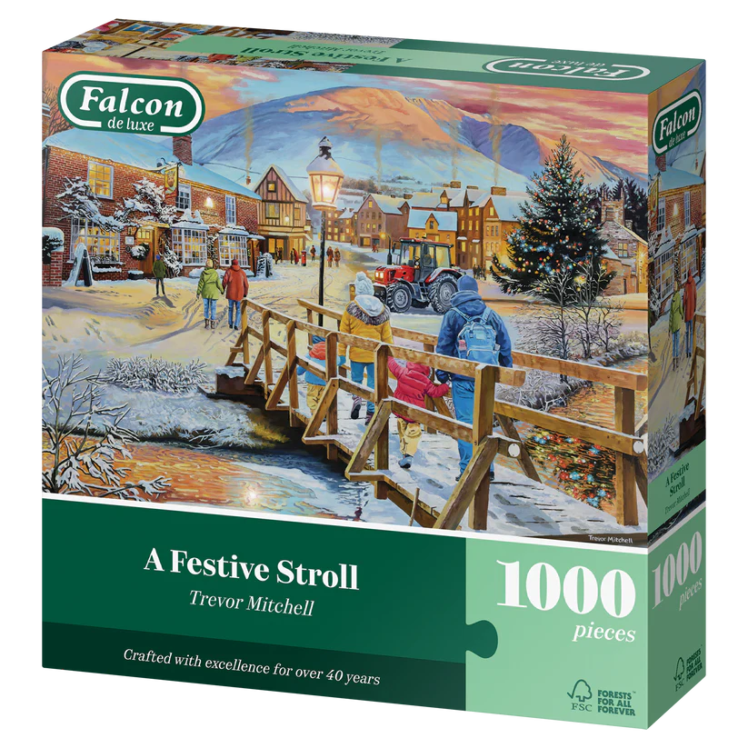 a festive stroll jigsaw puzzle box 