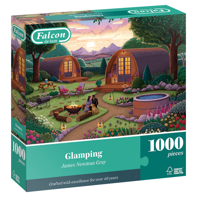 glamping jigsaw puzzles box 