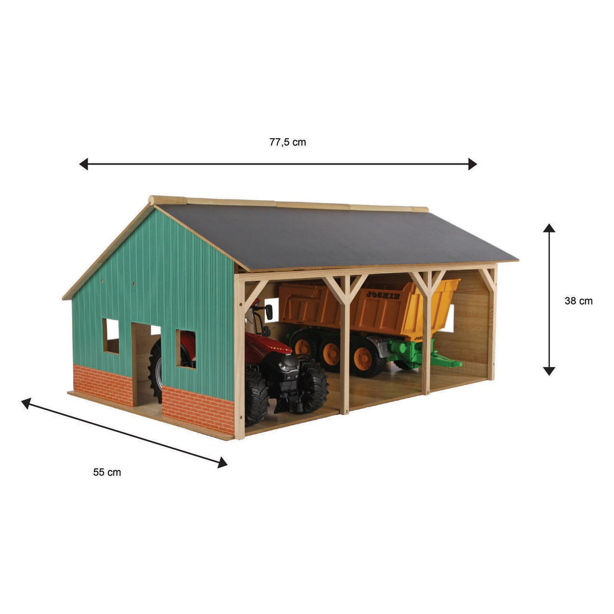 dimensions of tractor shed 