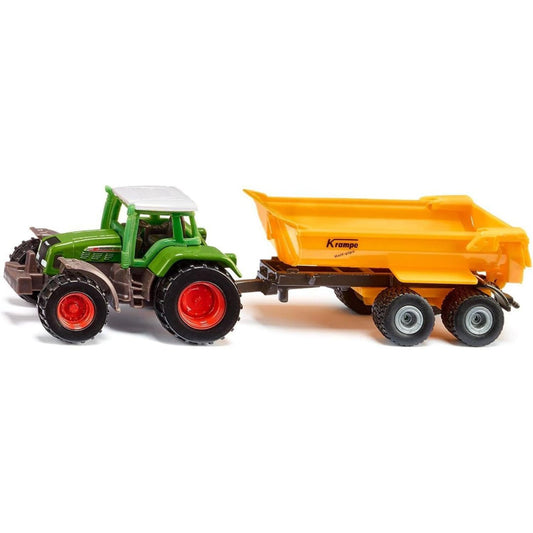 siku tractor and tipping trailer toy set 