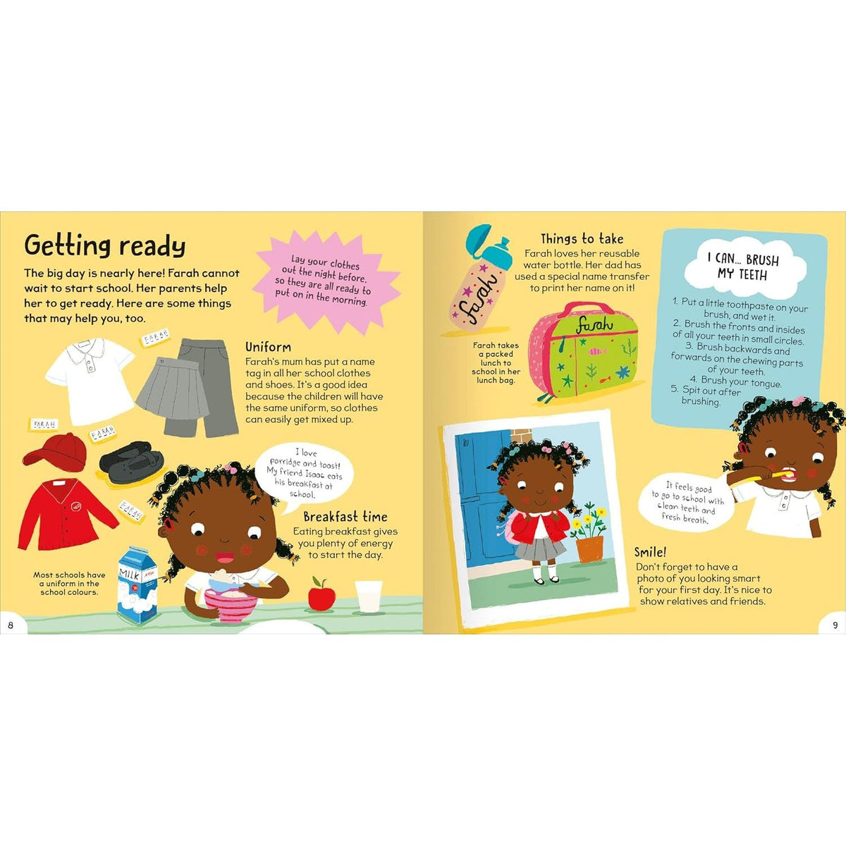getting ready page of big school story book 