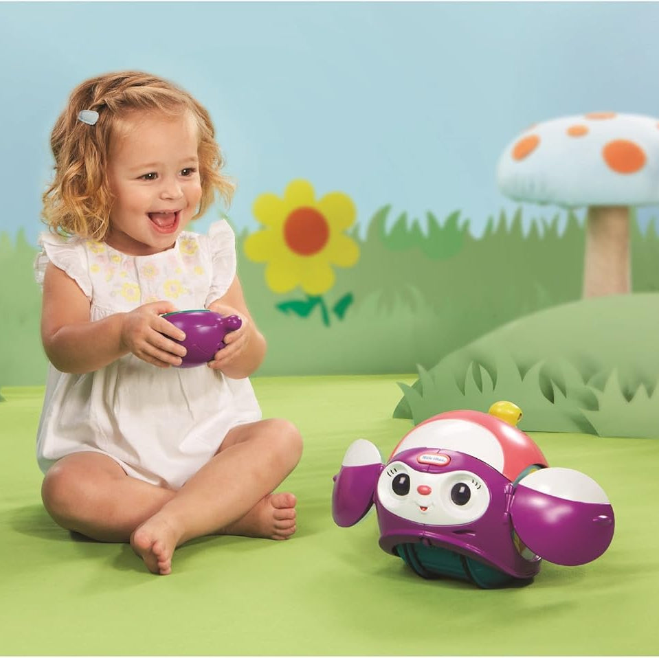 child playing with spinning rc 