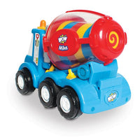 toy cement mixer on white background