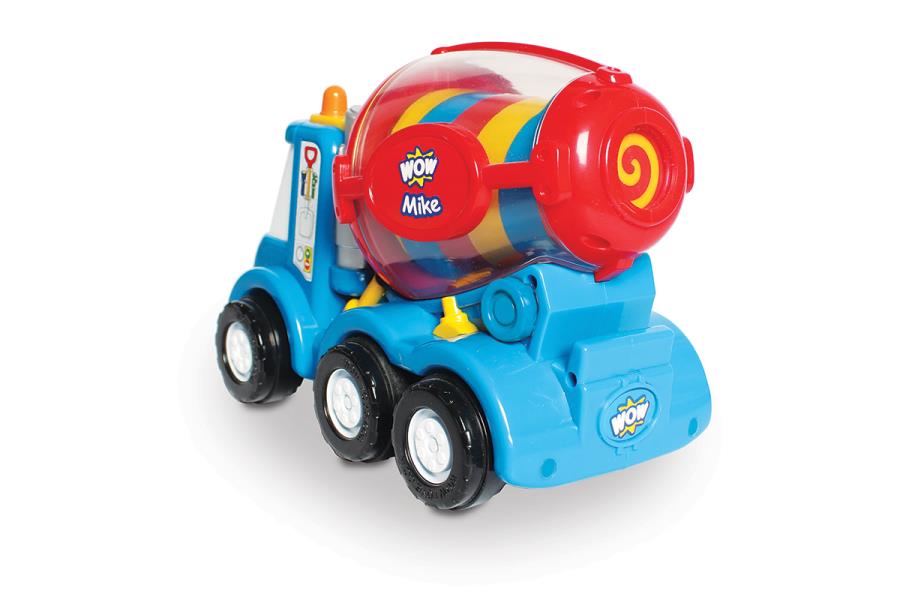 toy cement mixer on white background
