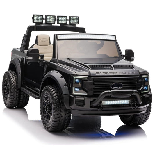 front of black ride-on truck 
