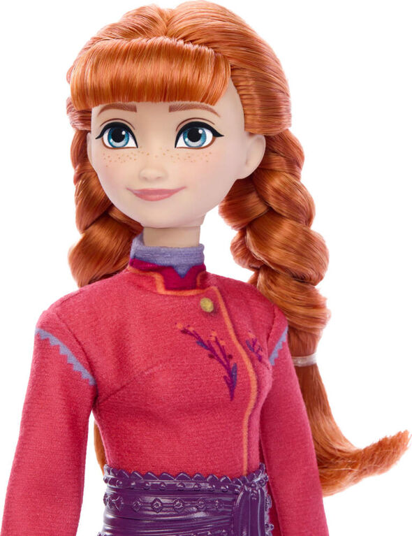 close up of doll's face with freckles and red hair 
