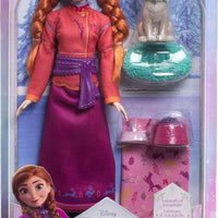 doll with red hair and wolf cub mini figure with accessories in packaging 