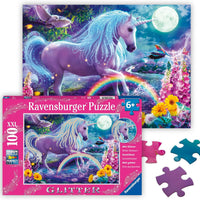 glitter unicorn jigsaw puzzle and box 
