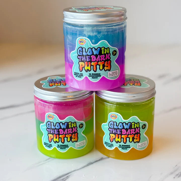 assorted glow in the dark putty 