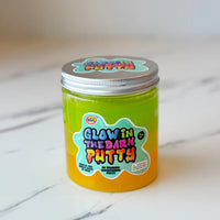 green and orange glow in the dark putty