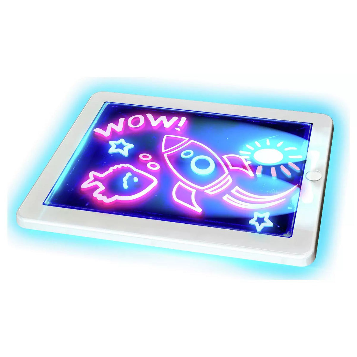 rocket drawing on glowpad 