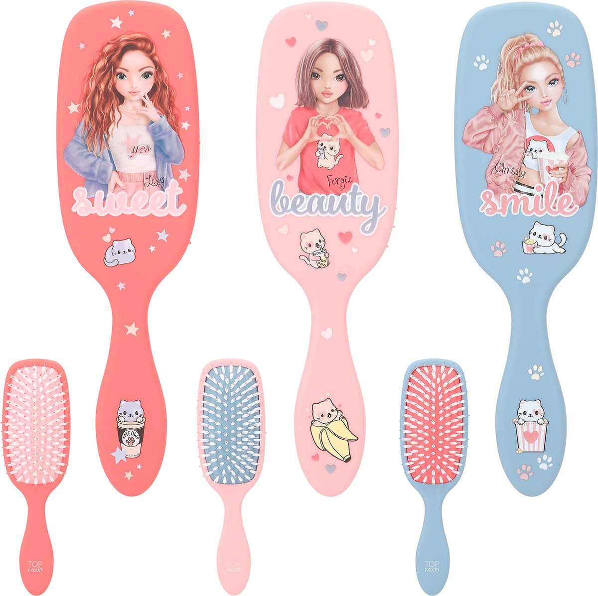Top model assorted hairbrushes 