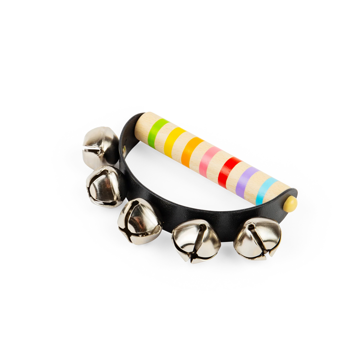 handbell with striped wooden handle 