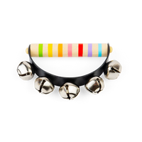 handbell with striped wooden handle 