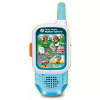 blue walkie talkie on white background 