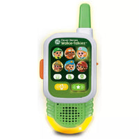 green walkie talkie on white background