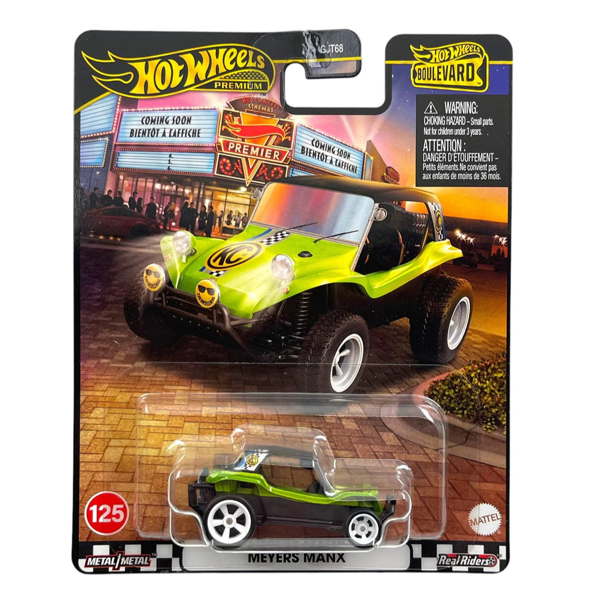 green model car in packaging 