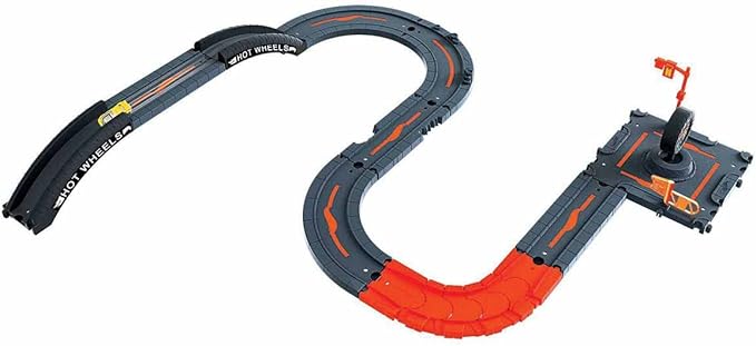 hot wheels city track on white background 