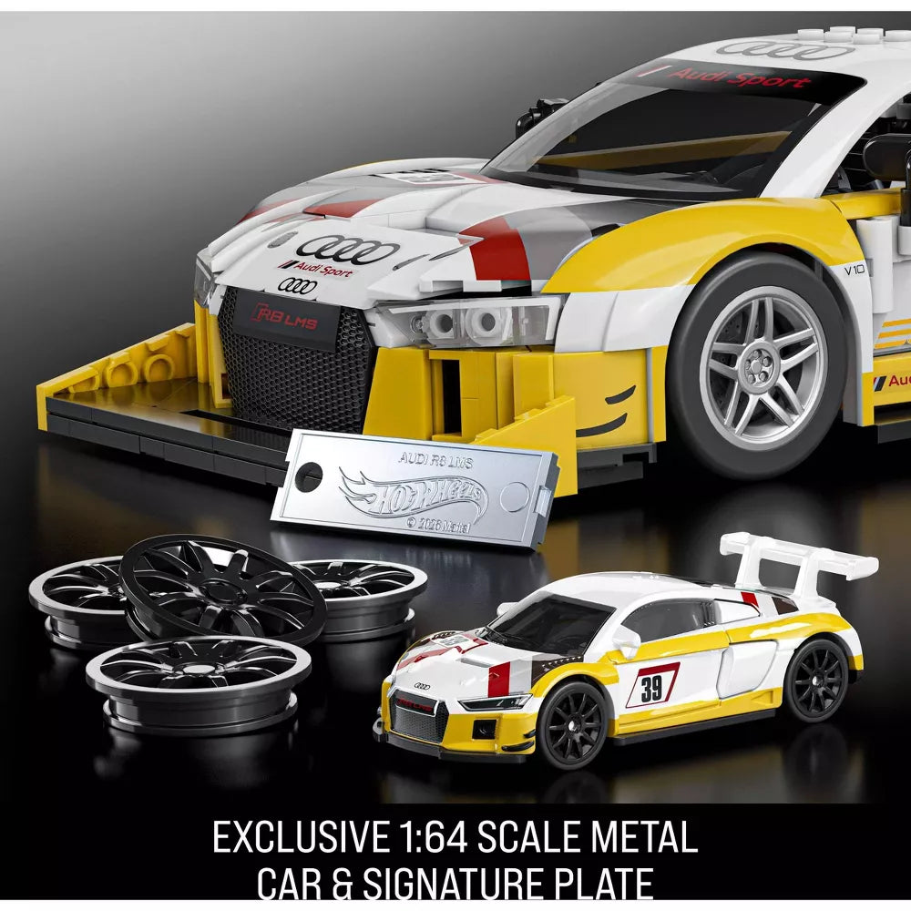 metal plate and car as part of audi building kit 