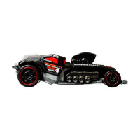 black model race-car on white background