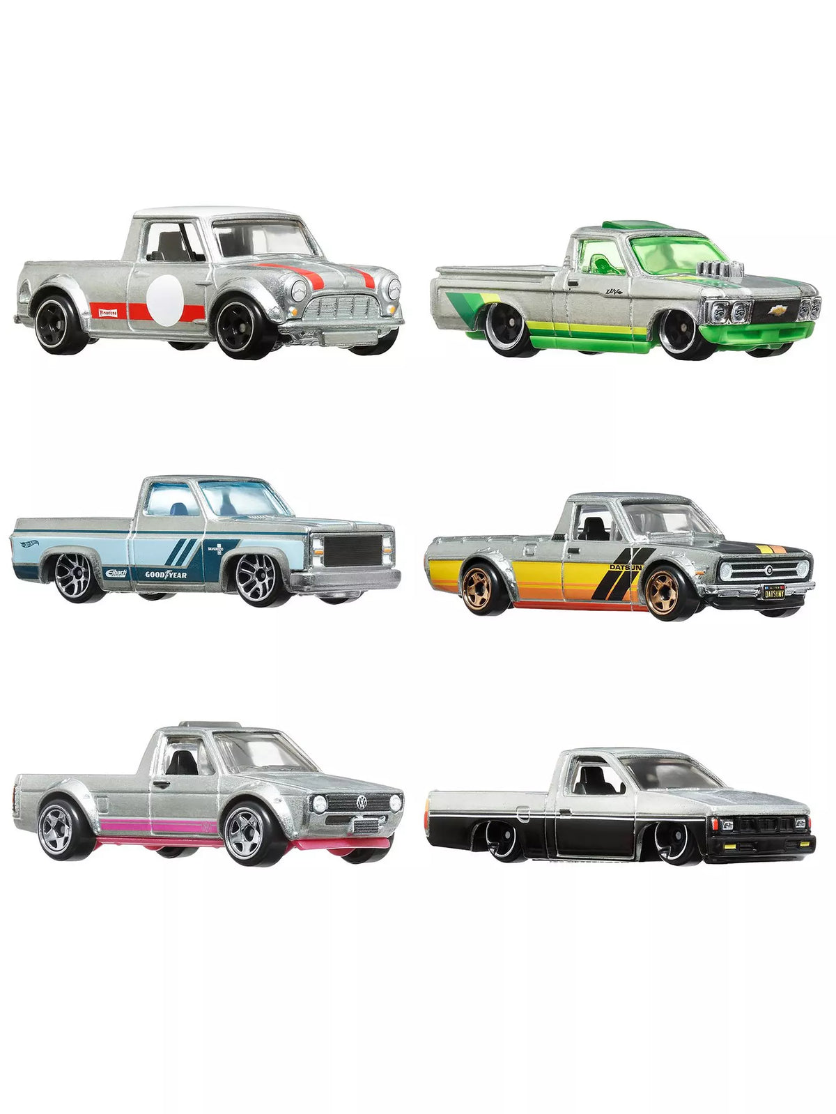 6-pack of pick up truck models 