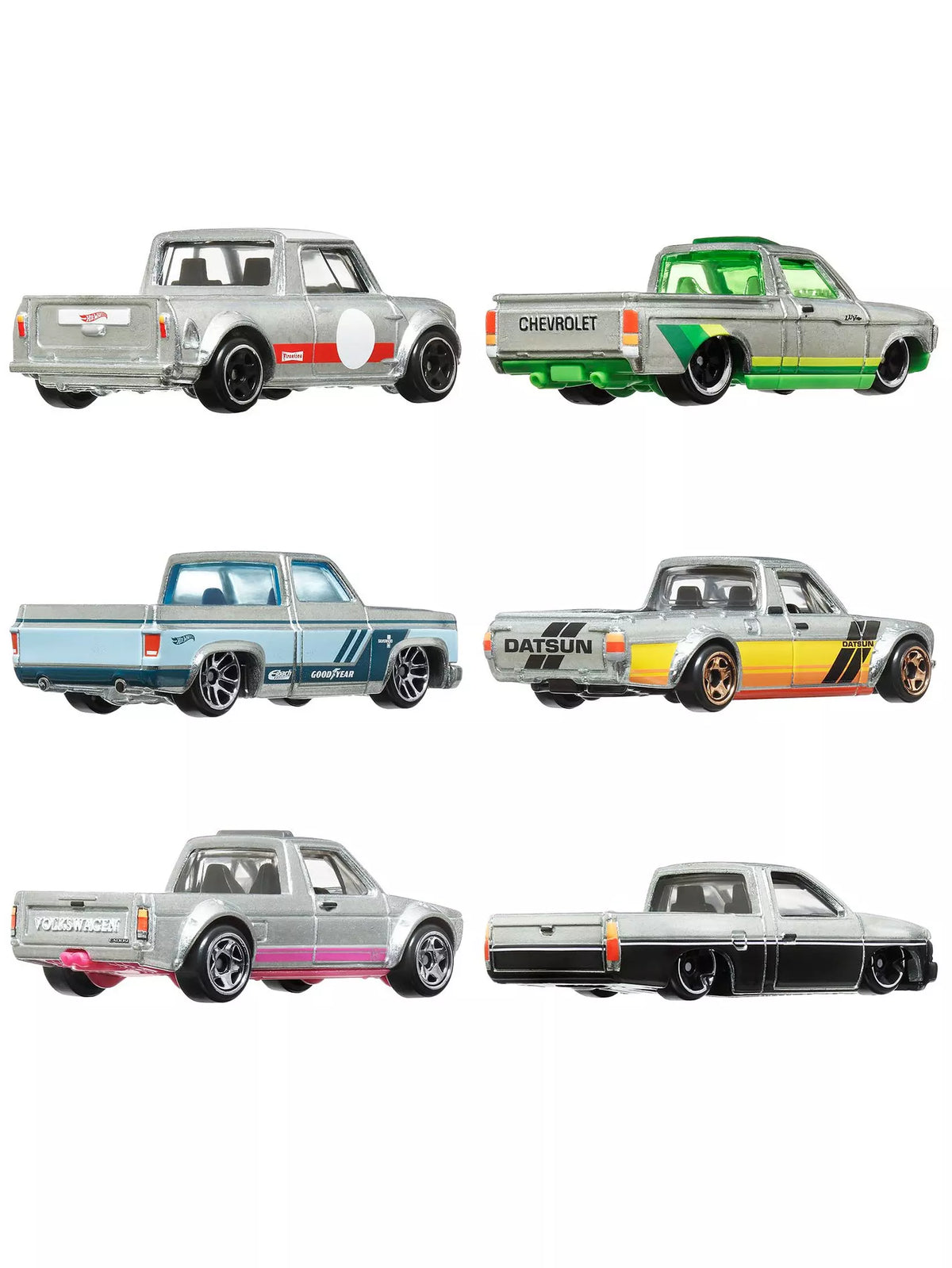 6-pack of pick up truck models 
