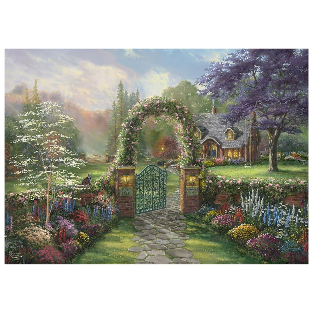 Hummingbird Cottage finished puzzle 