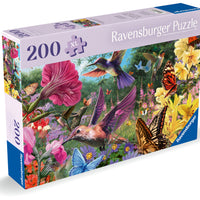 hummingbirds and butterflies puzzle box from the side 