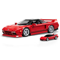 red model car building kit 