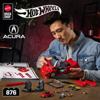 red model car building kit 