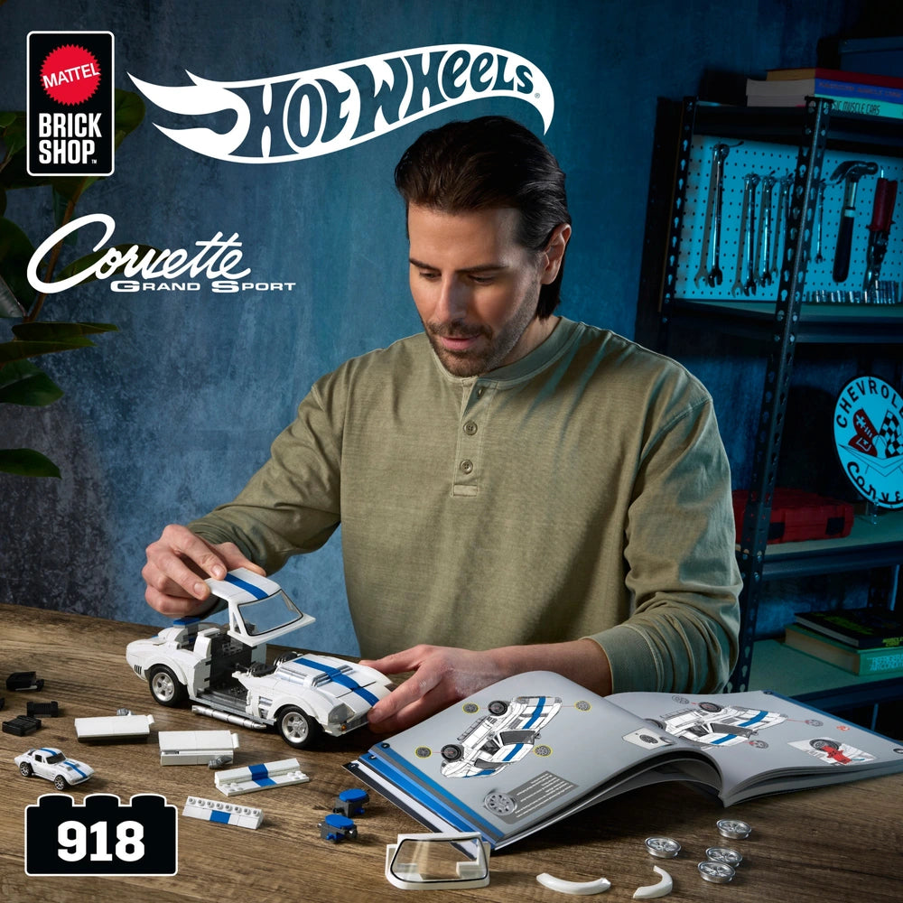 blue and white model car building set 