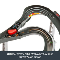 over take zone of racing track set 