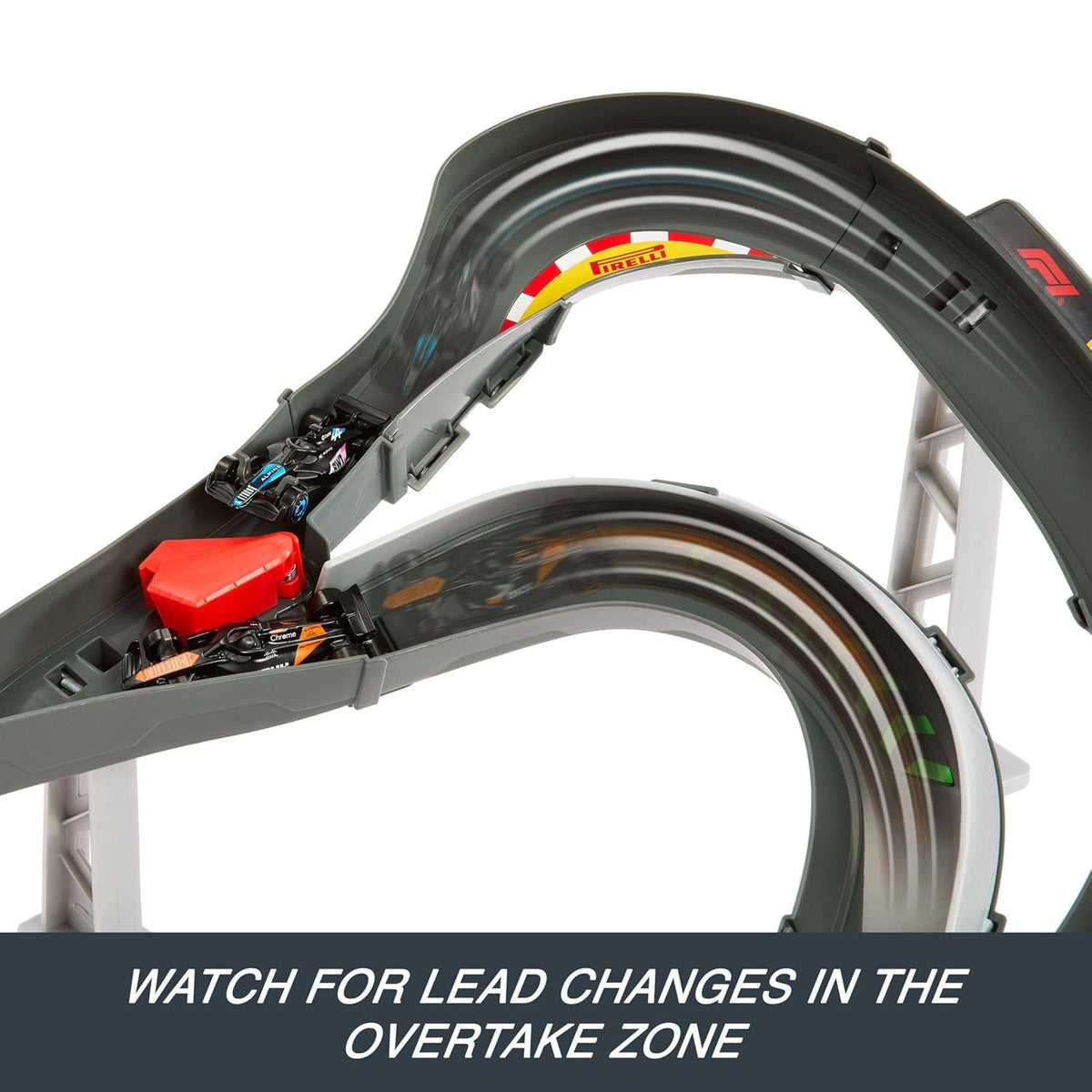over take zone of racing track set 
