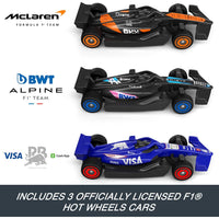 cars from racing track set 