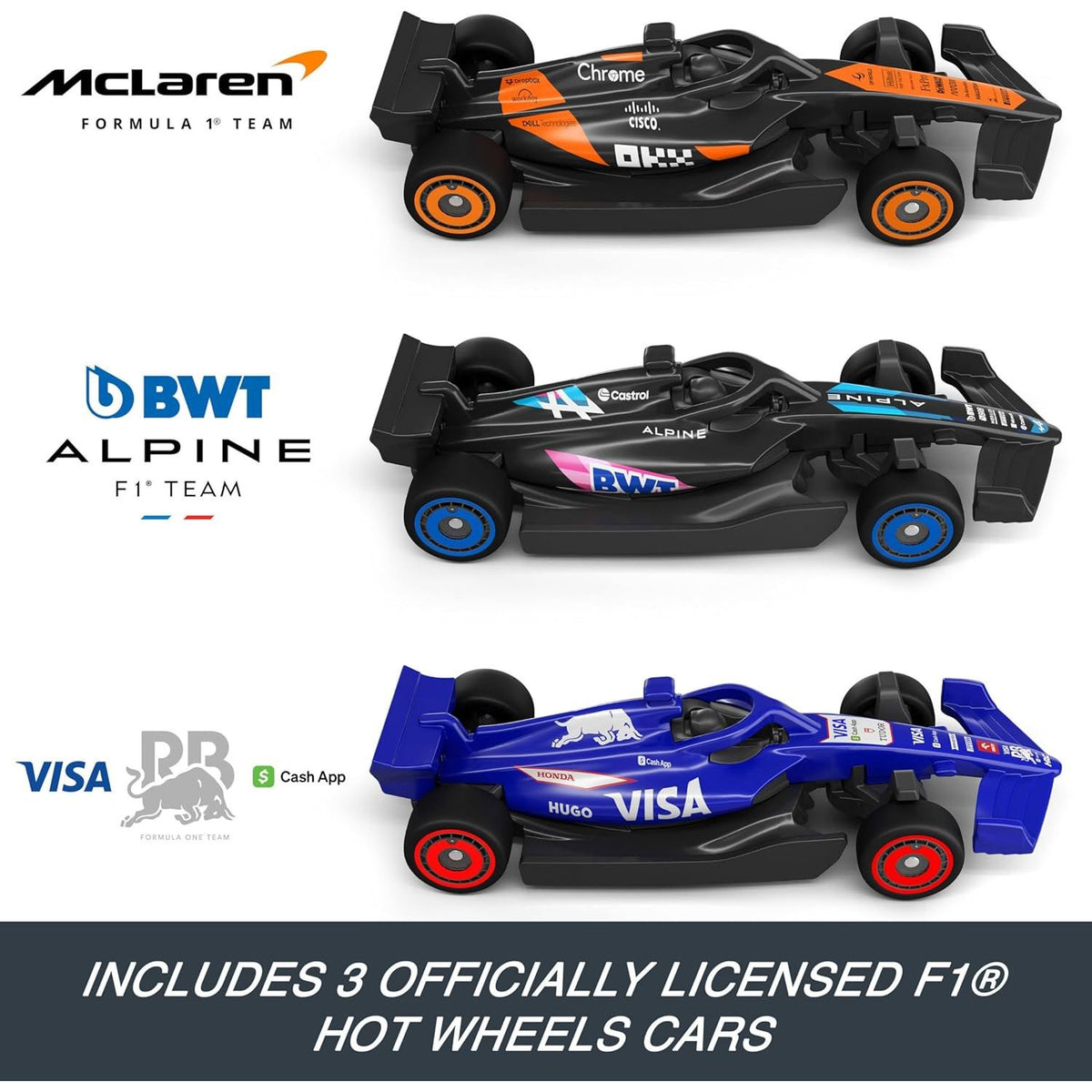 cars from racing track set 