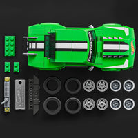 green model car building kit 