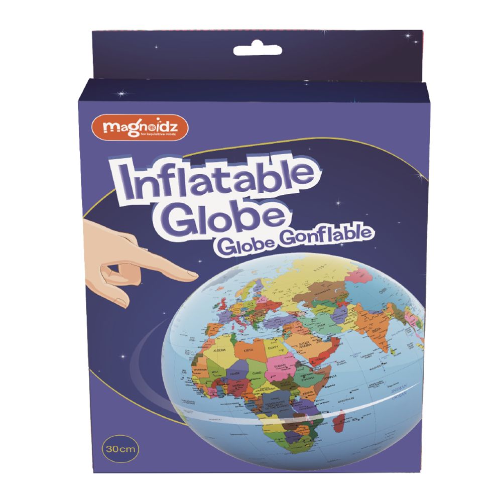 inflatable science globe in packaging 