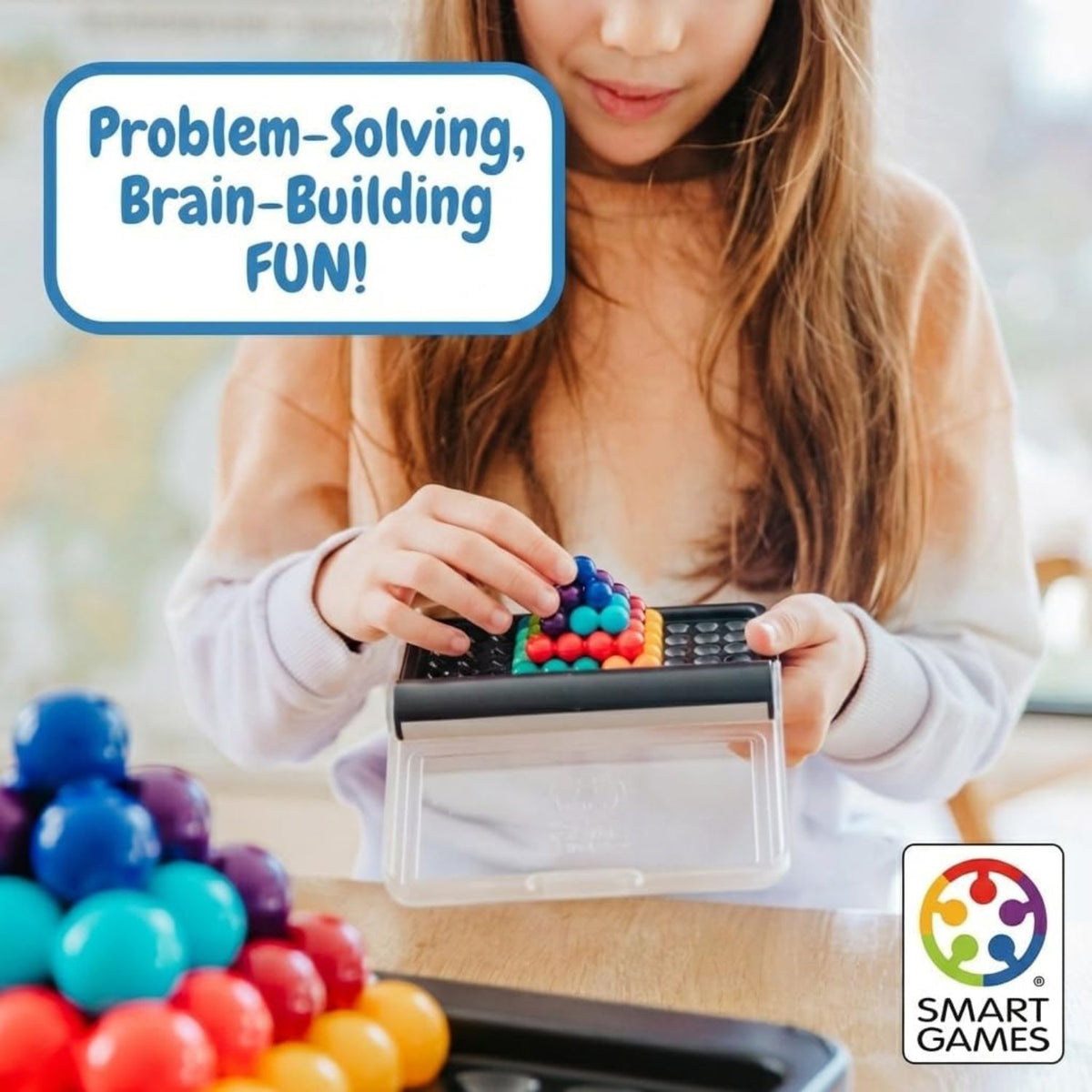 child playing with iq puzzler pro 